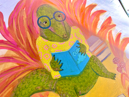 Alligator Studying - Original Painting