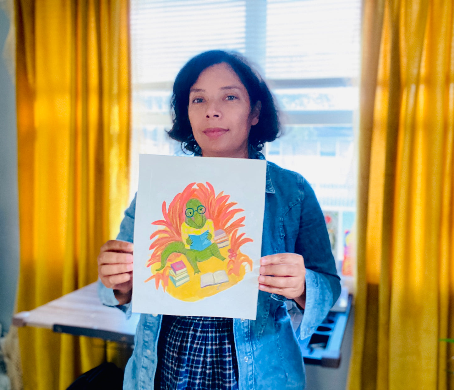 Alligator Studying - Original Painting