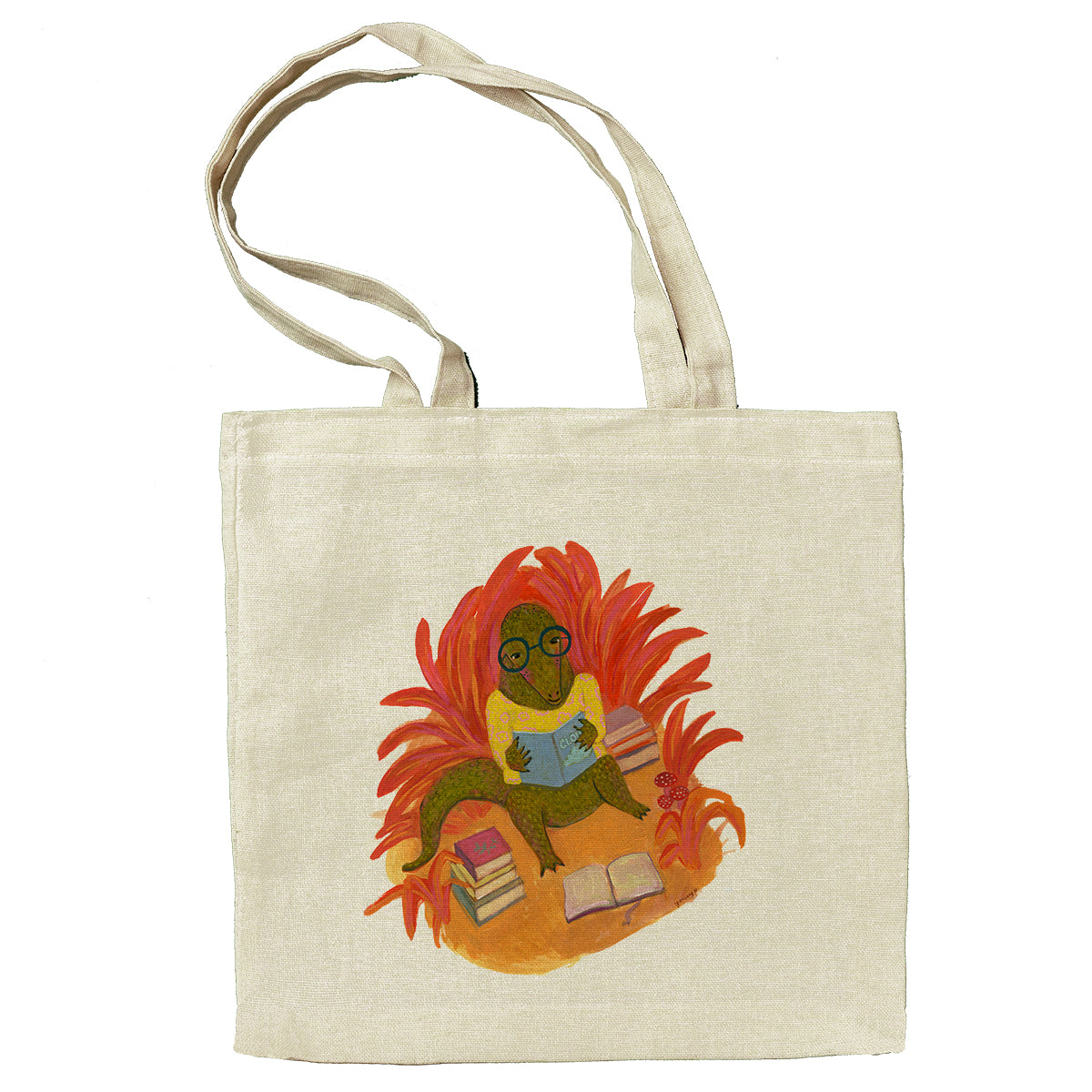 Alligator Studying - 100% Cotton Tote