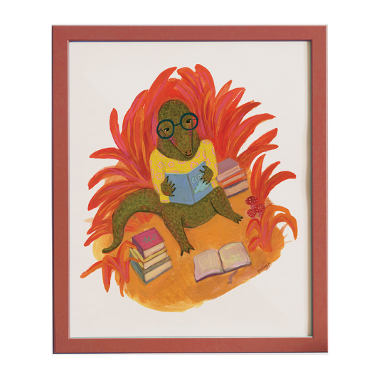 Reading Alligator - Archival Print
