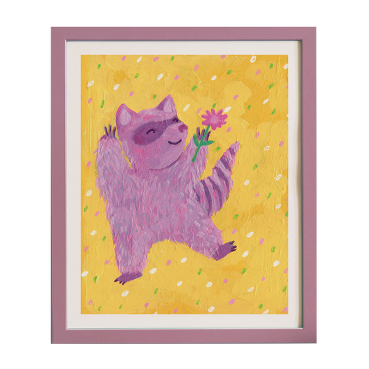 Happy Raccoon - Archival Print