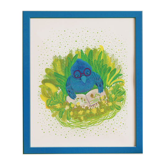 Indigo Bunting Studying - Archival Limited Edition