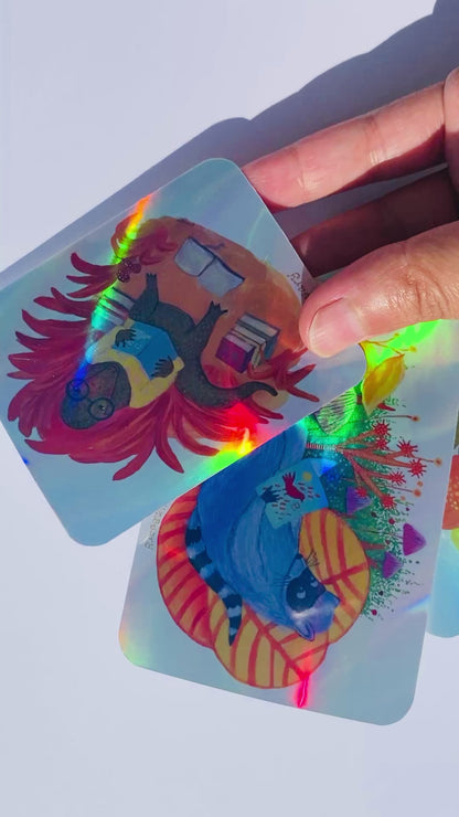 Alligator Studying - Holographic Sticker