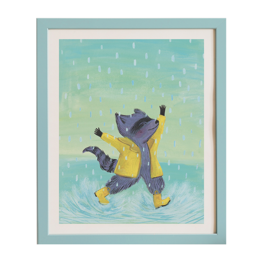 Rain Loving Raccoon - AArchival Print
