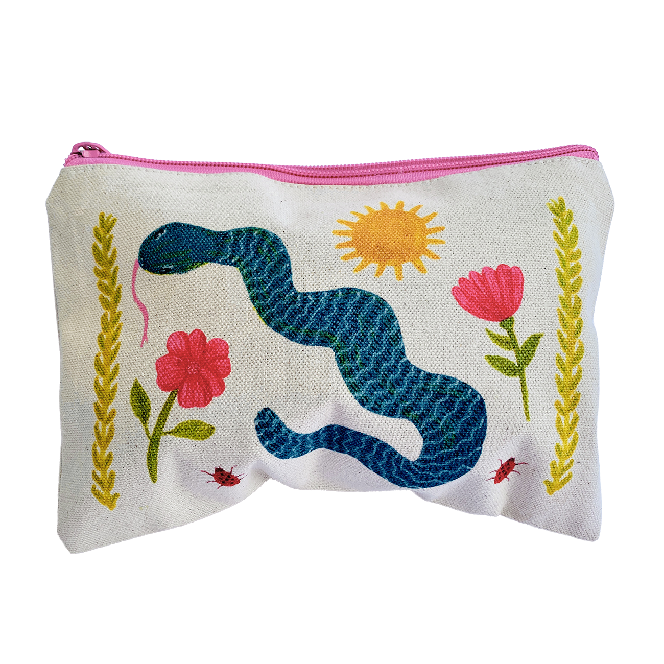 Snake in The Garden - 100% Canvas Pouch