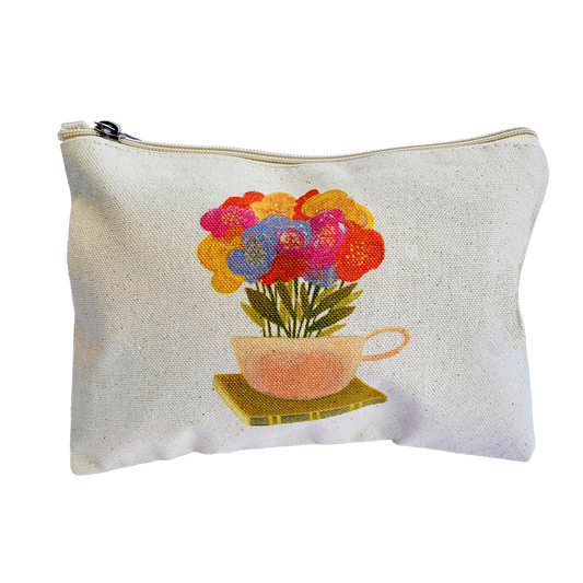 Tea Time - 100% Canvas Pouch
